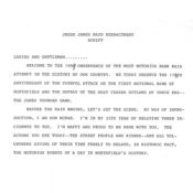 Defeat of Jesse James Days reenactment script, 1993