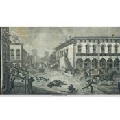 Sketch of the Northfield Bank Raid scene