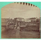 View of Northfield over the Iron Bridge, 1870s