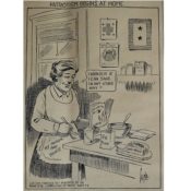 Northfield News cartoon, "Patriotism begins at Home," 1918