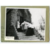 Procession into Holy Cross Church in Dundas, c. 1960