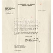 Letter to Myrtle Blesener, Hospital Superintendent