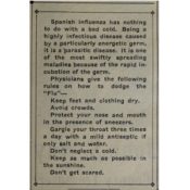 Northfield News notice about Spanish influenza, October 11, 1918