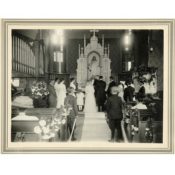 Wedding in St. John's Lutheran Church Sanctuary, 1909